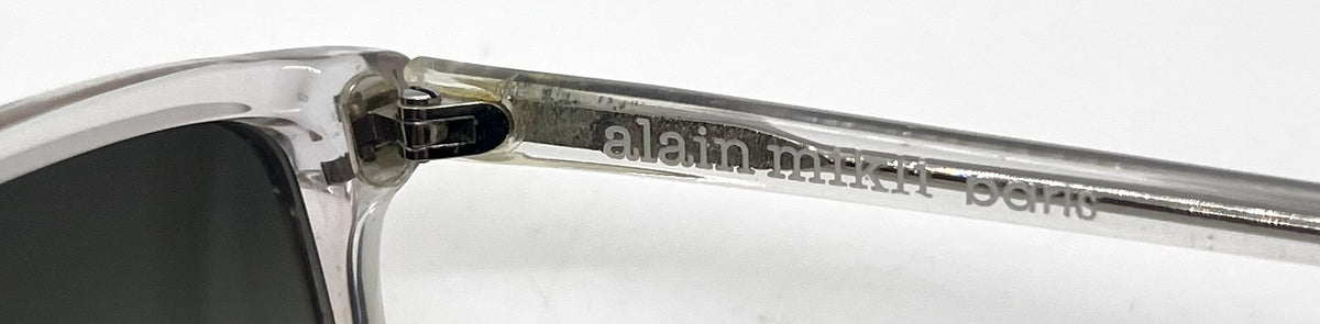 Alain Mikli A.M 88 Crystal Clear Rectangle Sunglasses-Custom Dark Grey Gradient Lenses-Unworn