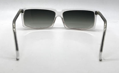 Alain Mikli A.M 88 Crystal Clear Rectangle Sunglasses-Custom Dark Grey Gradient Lenses-Unworn