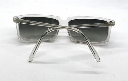 Alain Mikli A.M 88 Crystal Clear Rectangle Sunglasses-Custom Dark Grey Gradient Lenses-Unworn