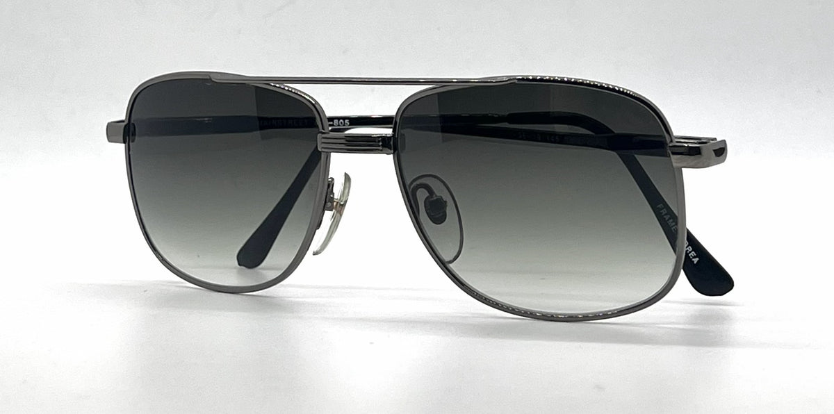 Mainstreet MS-805 Gunmetal Aviator Sunglasses-Green Gradient Lenses-Unworn-Korea