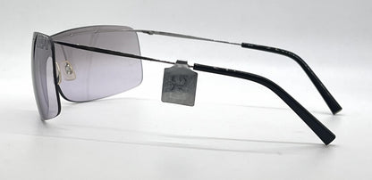 Dolce and Gabbana DG442S E47 Rimless Shield-Vintage Sunglasses Silver-Grey Lavender Gradient Lenses-Unworn