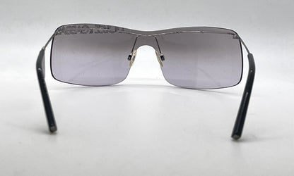Dolce and Gabbana DG442S E47 Rimless Shield-Vintage Sunglasses Silver-Grey Lavender Gradient Lenses-Unworn