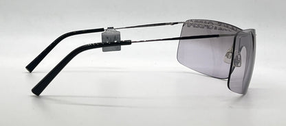 Dolce and Gabbana DG442S E47 Rimless Shield-Vintage Sunglasses Silver-Grey Lavender Gradient Lenses-Unworn