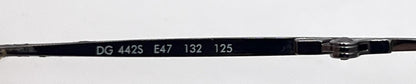 Dolce and Gabbana DG442S E47 Rimless Shield-Vintage Sunglasses Silver-Grey Lavender Gradient Lenses-Unworn