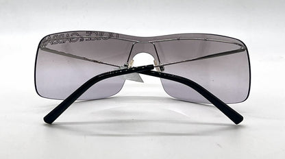 Dolce and Gabbana DG442S E47 Rimless Shield-Vintage Sunglasses Silver-Grey Lavender Gradient Lenses-Unworn