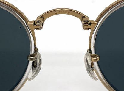 Ray-Ban RB3517 112/N5 Gold / Crystal Round Sunglasses-Green Polarized Lenses-Unworn