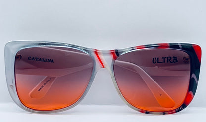 ULTRA CATALINA 4 Striped Sunglasses-Vintage 1980’s-with BRAND NEW “Berkos Designs” Lenses