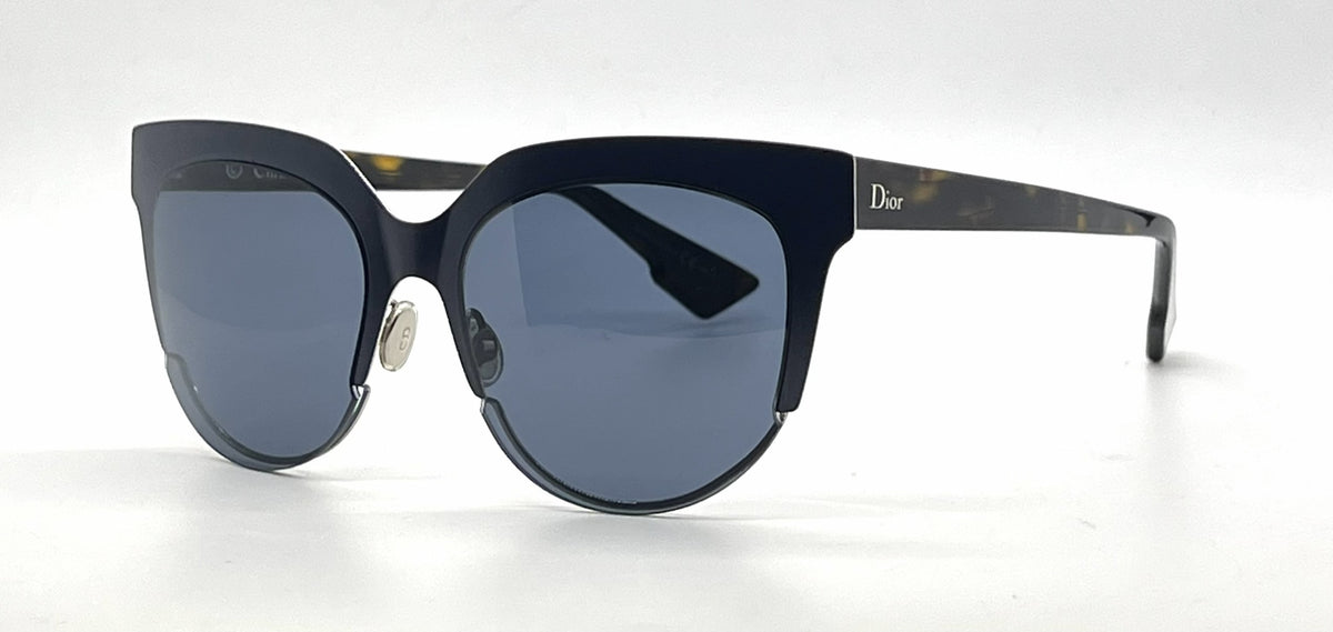 Christian Dior DiorSight2 REY72 Cat-Eye Sunglasses Matte Navy Tortoise-Blue-Deadstock
