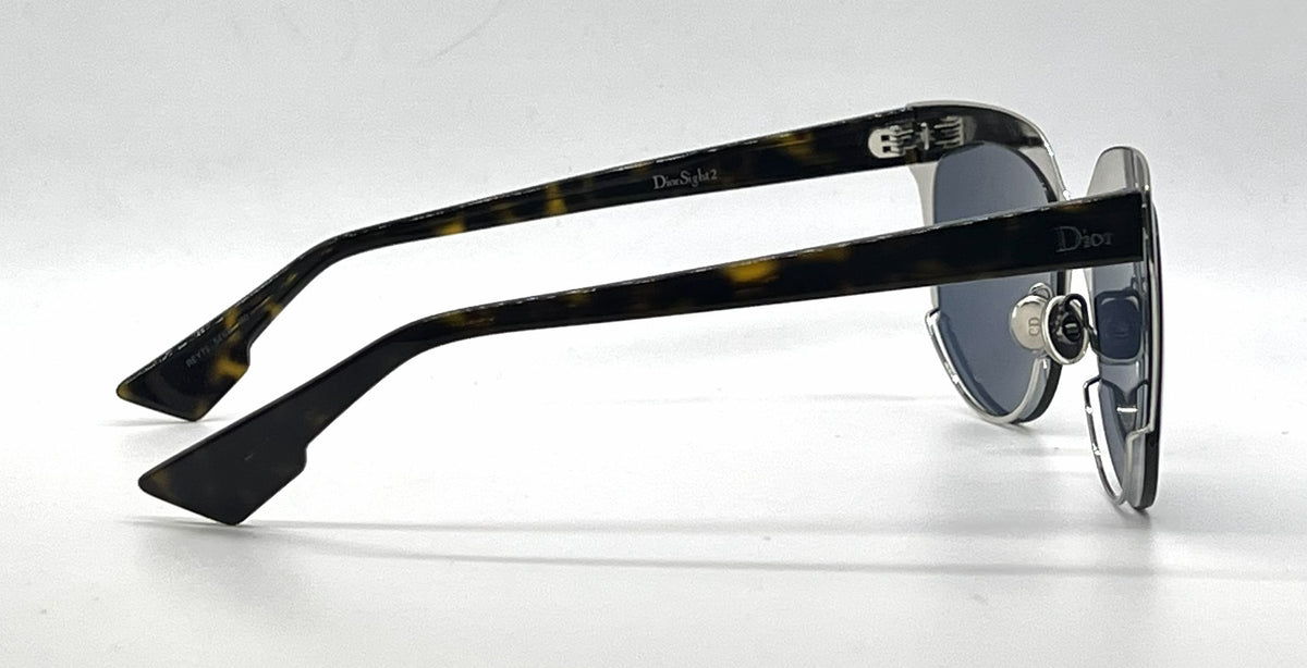 Christian Dior DiorSight2 REY72 Cat-Eye Sunglasses Matte Navy Tortoise-Blue-Deadstock