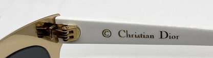 Christian Dior DiorSight2 REVY1 Oversized Cat-Eye Sunglasses Black Ivory-Grey-Deadstock
