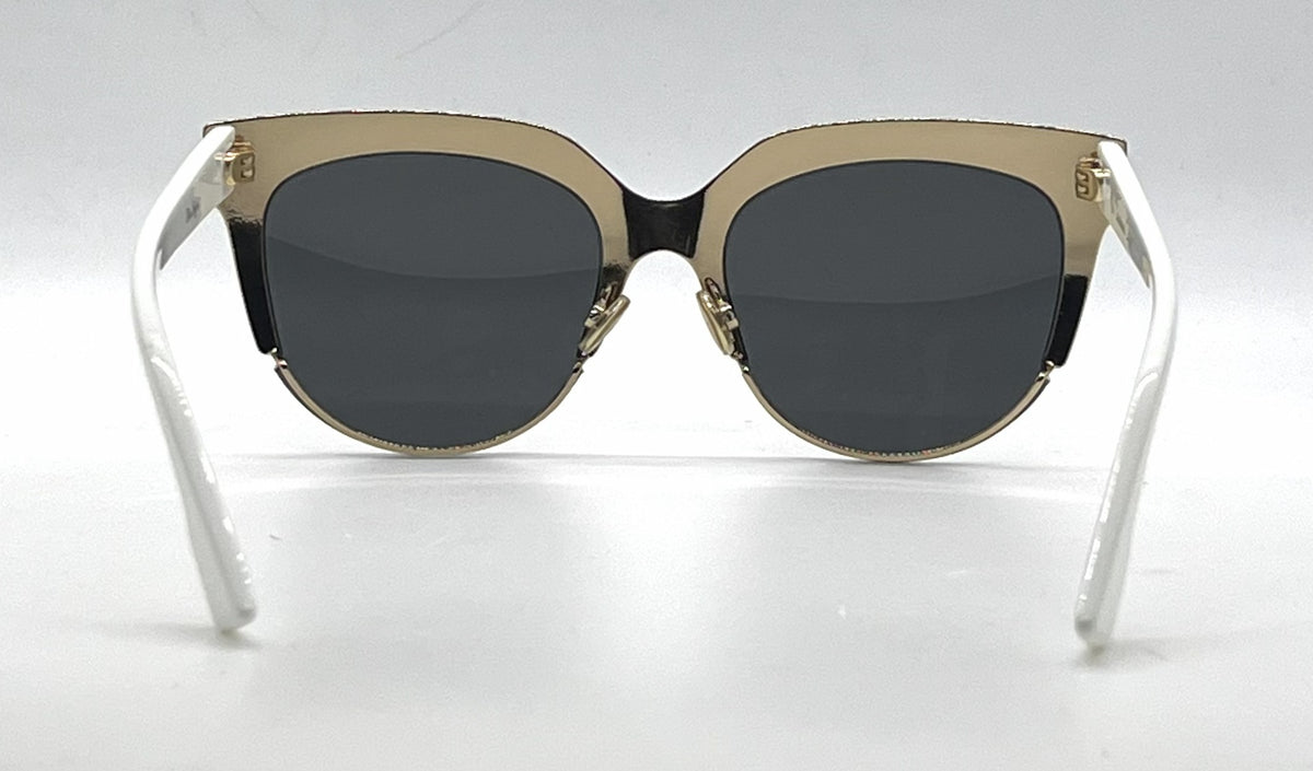 Christian Dior DiorSight2 REVY1 Oversized Cat-Eye Sunglasses Black Ivory-Grey-Deadstock