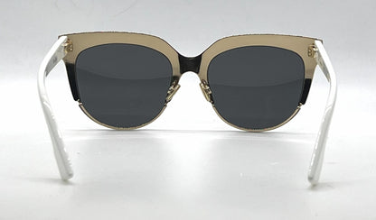 Christian Dior DiorSight2 REVY1 Oversized Cat-Eye Sunglasses Black Ivory-Grey-Deadstock