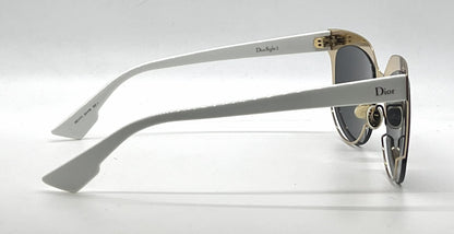 Christian Dior DiorSight2 REVY1 Oversized Cat-Eye Sunglasses Black Ivory-Grey-Deadstock