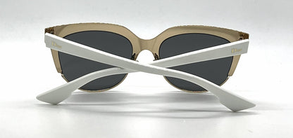 Christian Dior DiorSight2 REVY1 Oversized Cat-Eye Sunglasses Black Ivory-Grey-Deadstock