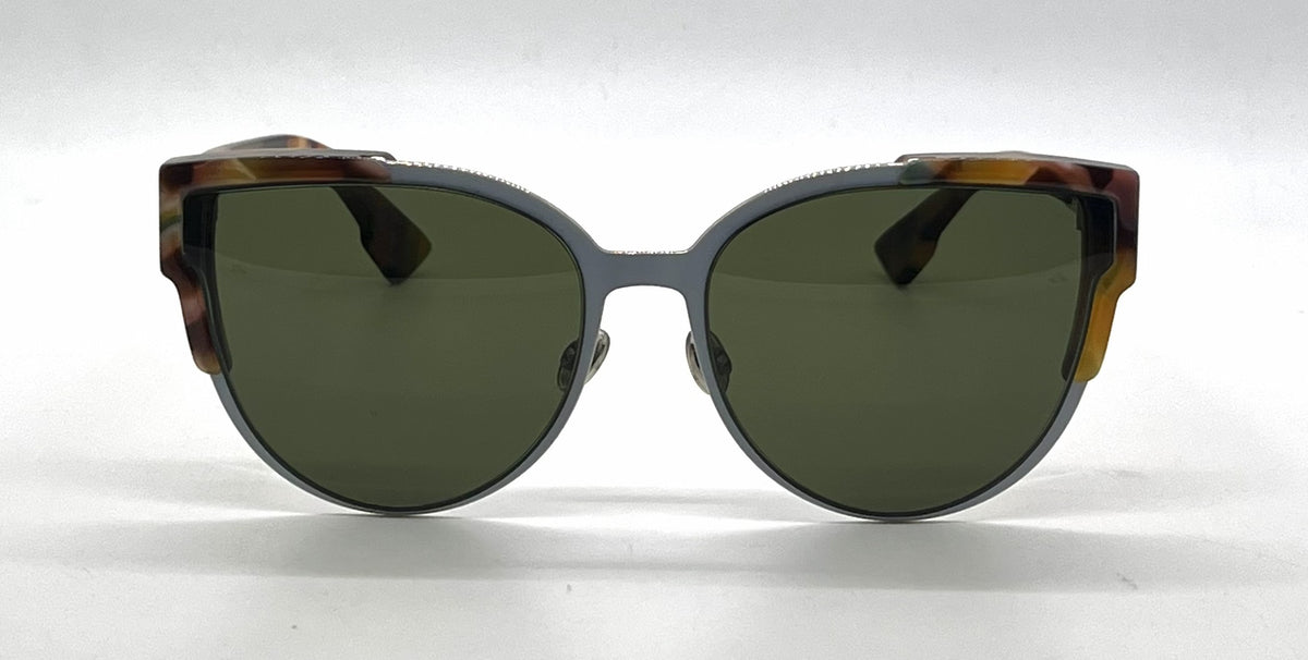 Christian Dior WildlyDior P7H1E Cat-Eye Sunglasses Silver Havana-Green-Unworn