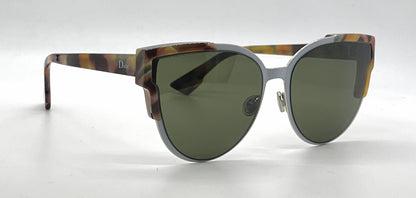 Christian Dior WildlyDior P7H1E Cat-Eye Sunglasses Silver Havana-Green-Unworn
