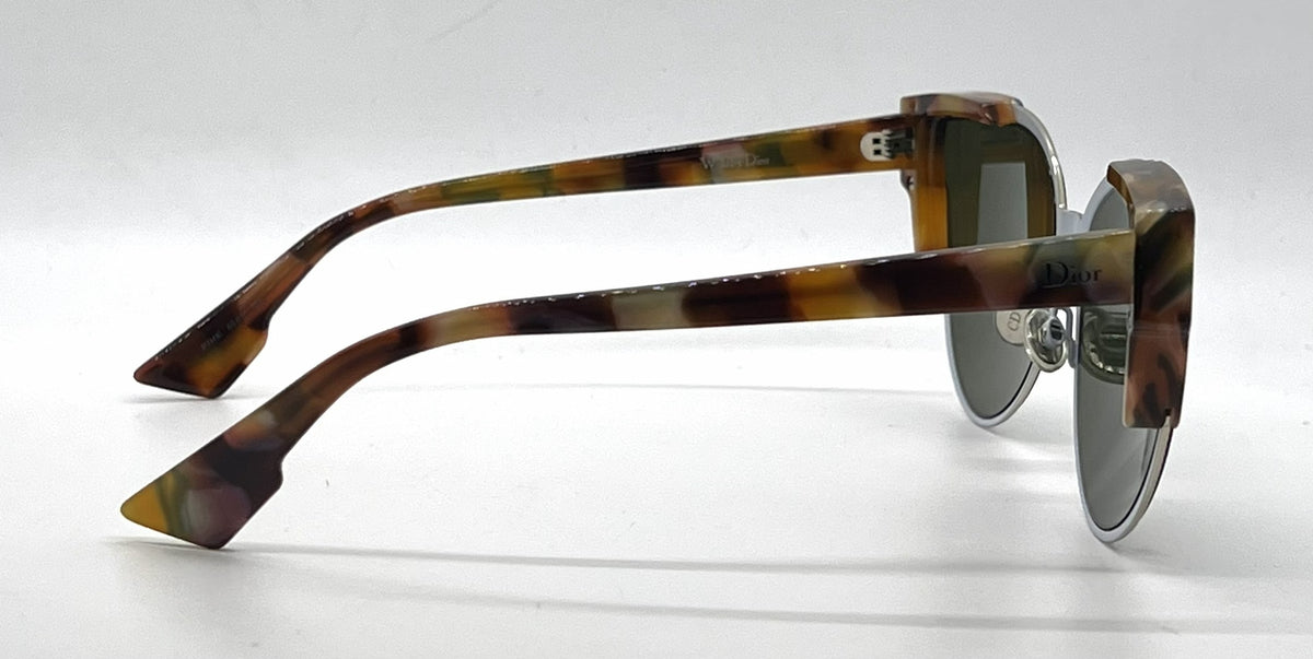 Christian Dior WildlyDior P7H1E Cat-Eye Sunglasses Silver Havana-Green-Unworn
