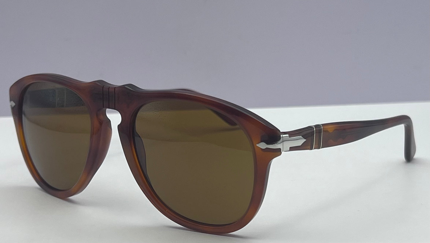 PERSOL PO649 96/33 Terra Di Siena 54-20 Havana Frame-Brown Lenses-FULL KIT