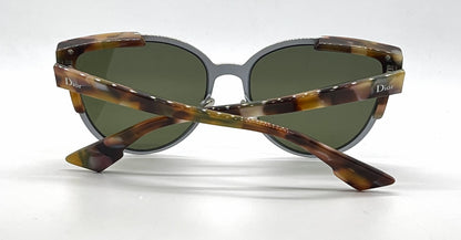 Christian Dior WildlyDior P7H1E Cat-Eye Sunglasses Silver Havana-Green-Unworn