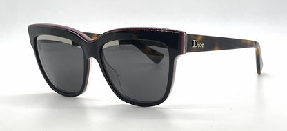 Christian Dior DiorGraphic 3C45S Black Fuchsia Tortoise Sunglasses-Grey Lenses-Unworn