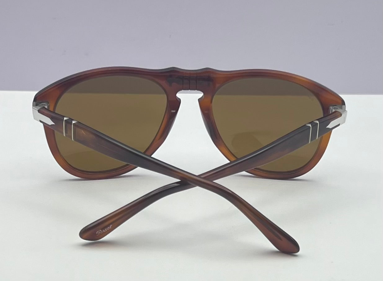 PERSOL PO649 96/33 Terra Di Siena 54-20 Havana Frame-Brown Lenses-FULL KIT