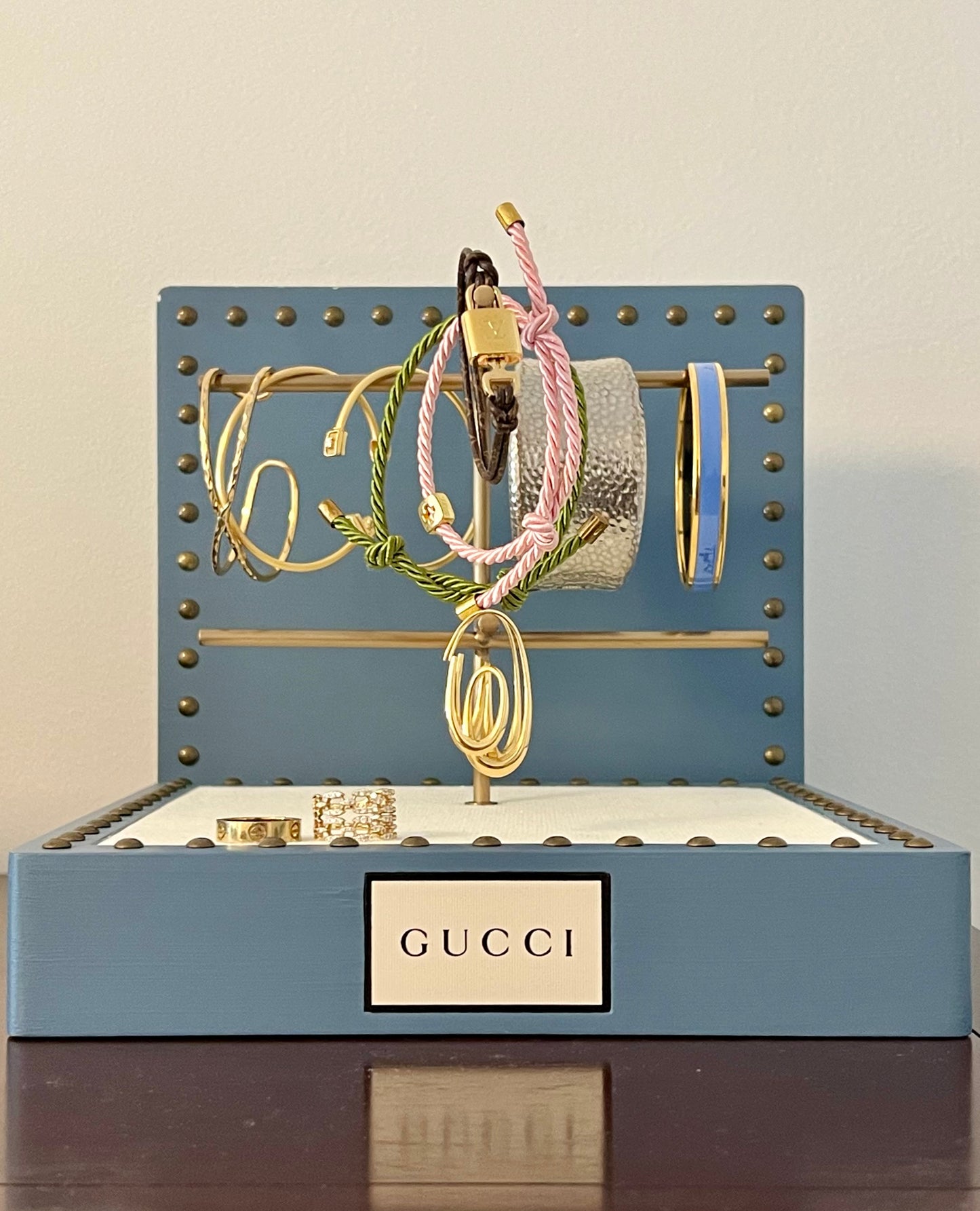 GUCCI Studded Flat-Back Dresser Countertop Display | With Fixture | RARE | MINT