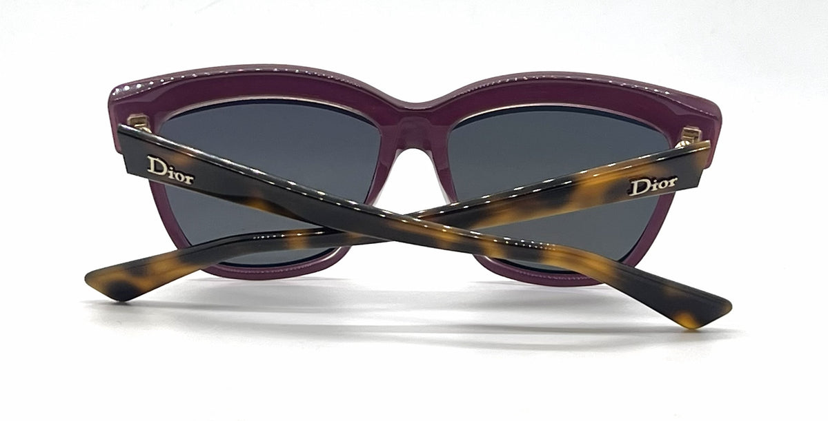 Christian Dior DiorGraphic 3C45S Black Fuchsia Tortoise Sunglasses-Grey Lenses-Unworn