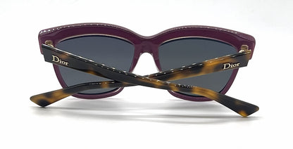 Christian Dior DiorGraphic 3C45S Black Fuchsia Tortoise Sunglasses-Grey Lenses-Unworn