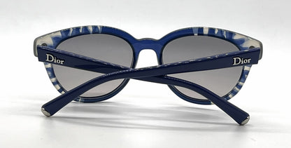 Christian Dior DiorTieDye2 Blue Tie-Dye Cat-Eye Sunglasses Light Grey Lenses-Unworn