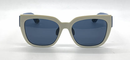 Christian Dior DiorDecale2 BRKKU Square Cream Blue Sunglasses-Blue Lenses-unworn