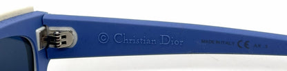 Christian Dior DiorDecale2 BRKKU Square Cream Blue Sunglasses-Blue Lenses-unworn