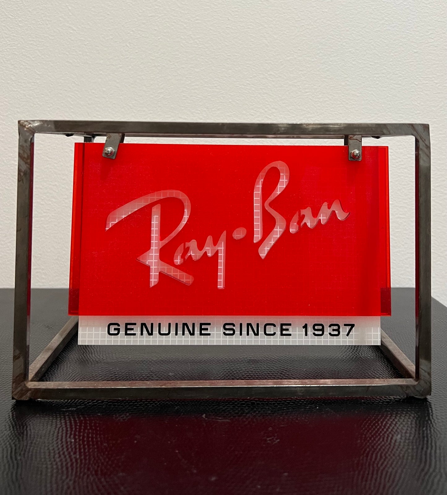 RAY-BAN “GENUINE SINCE1937” Double Sided Metal/Plexi Counter Display-Authentic