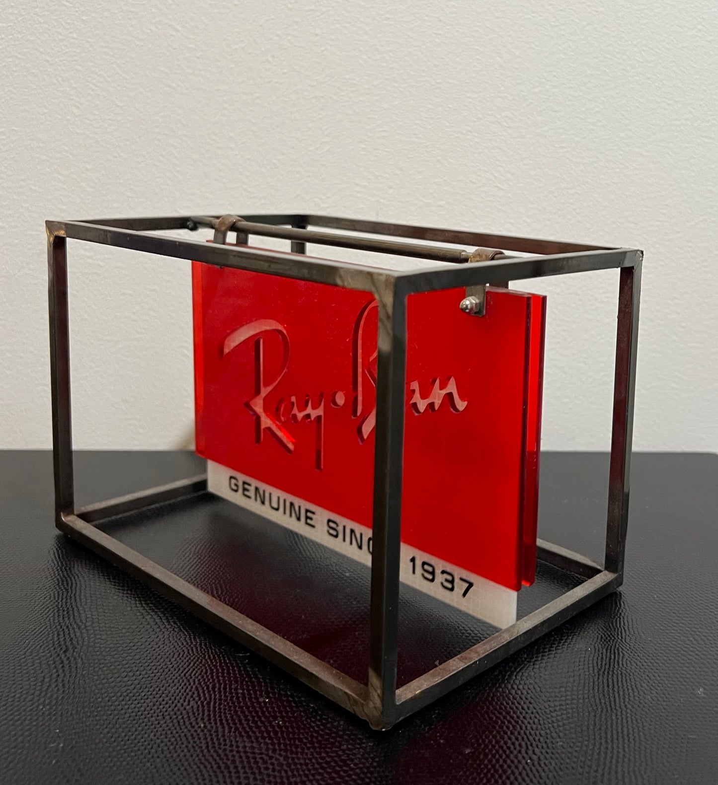 RAY-BAN “GENUINE SINCE1937” Double Sided Metal/Plexi Counter Display-Authentic