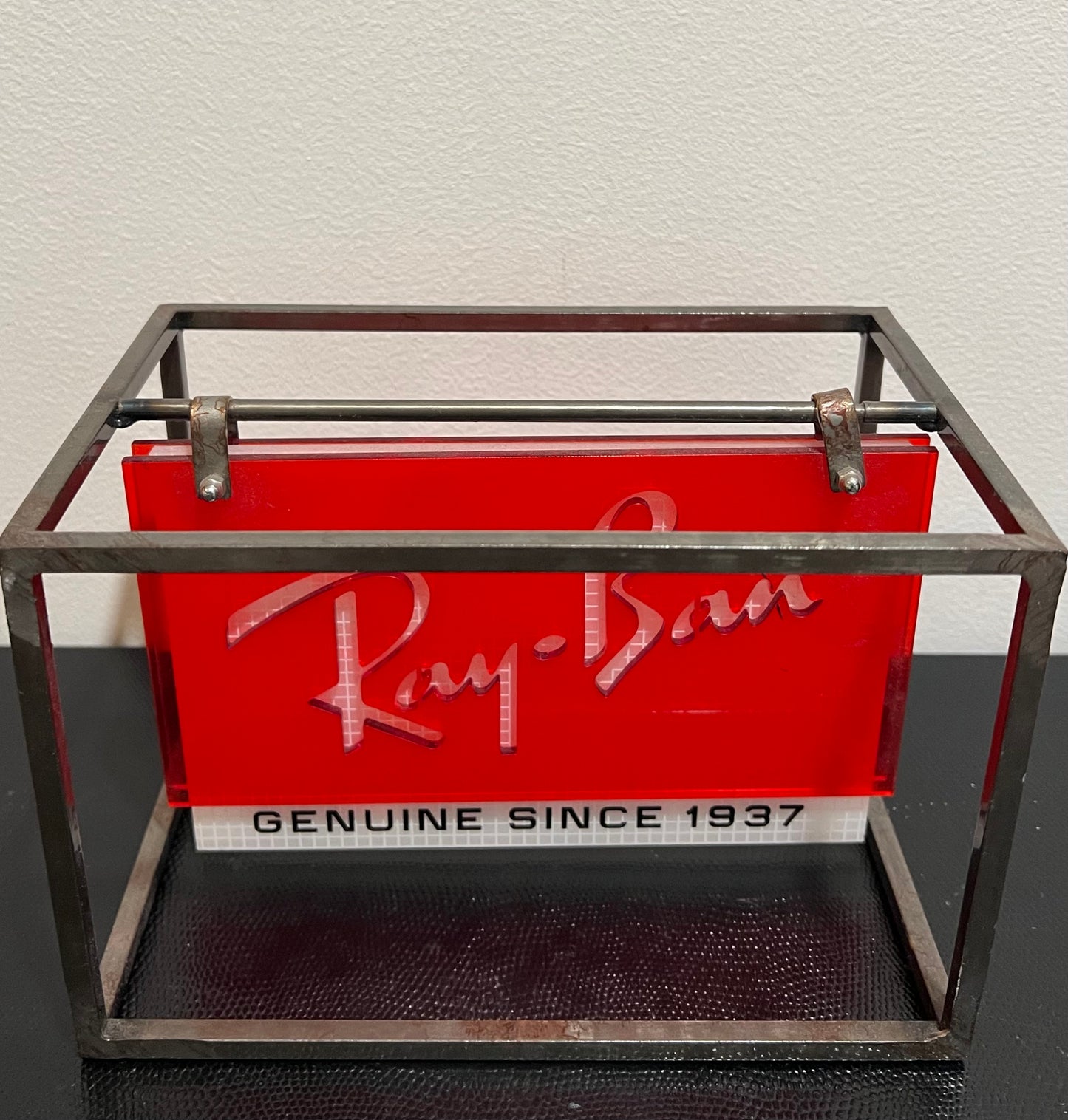 RAY-BAN “GENUINE SINCE1937” Double Sided Metal/Plexi Counter Display-Authentic