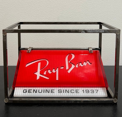 RAY-BAN “GENUINE SINCE1937” Double Sided Metal/Plexi Counter Display-Authentic