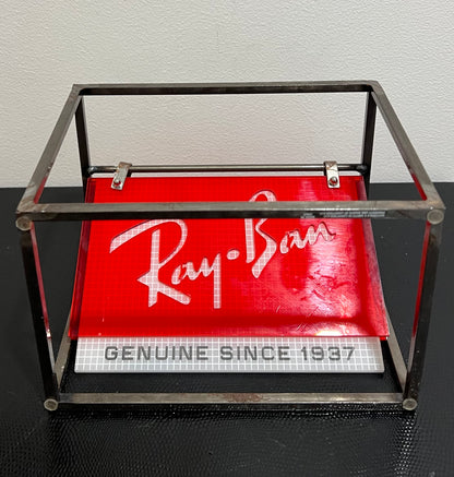 RAY-BAN “GENUINE SINCE1937” Double Sided Metal/Plexi Counter Display-Authentic