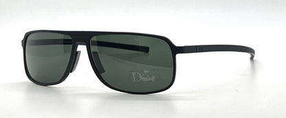 Christian Dior Dior Homme AL13 Square Matte Black Aluminum Sunglasses Green Lenses-Unworn