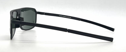 Christian Dior Dior Homme AL13 Square Matte Black Aluminum Sunglasses Green Lenses-Unworn