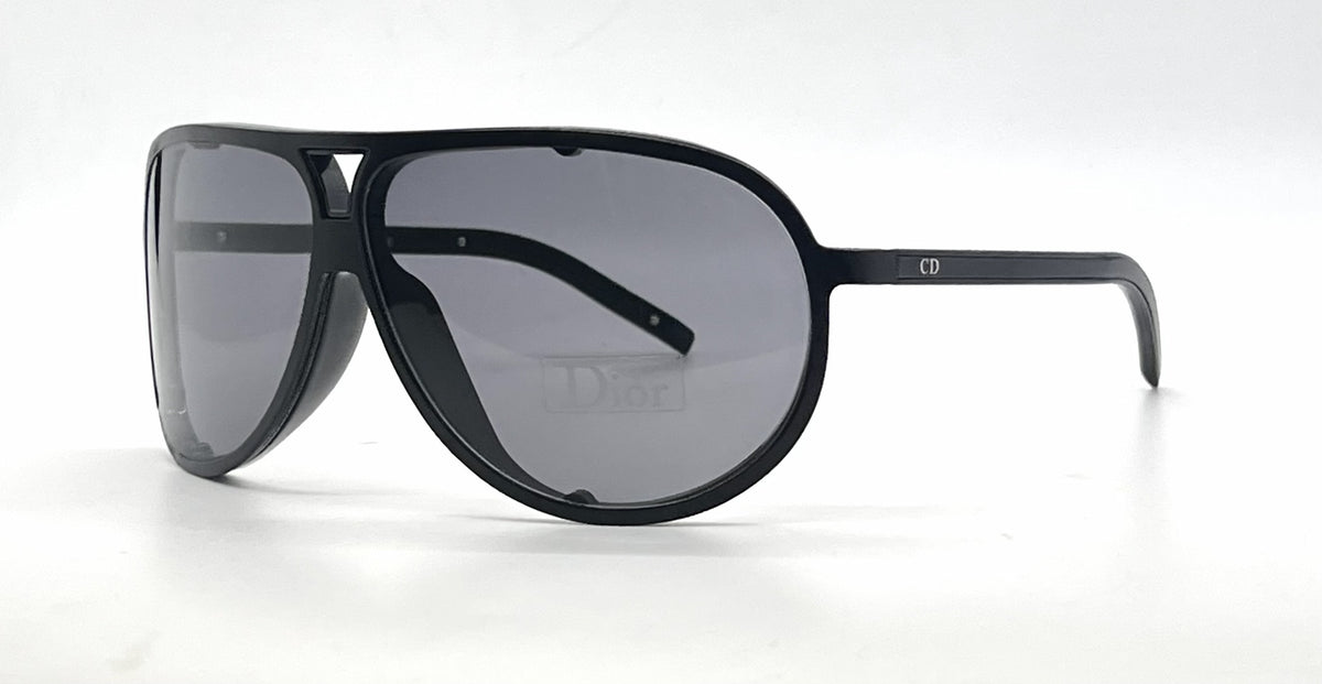 Christian Dior Dior Homme 0092/S Aviator Matte Black Sunglasses-Grey Lenses-Unworn