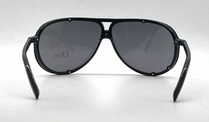 Christian Dior Dior Homme 0092/S Aviator Matte Black Sunglasses-Grey Lenses-Unworn