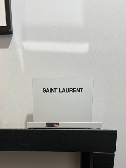 SAINT LAURENT-Retail Counter Top Display-Mirrored-L Shaped-Raised Lettering-RARE