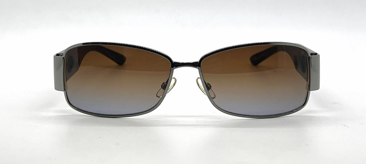 Christian Dior Flavour 5 Gunmetal Rectangle Vintage Sunglasses Brown-Blue Gradient Lenses-Unworn