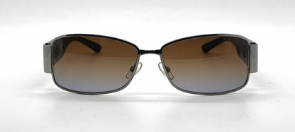 Christian Dior Flavour 5 Gunmetal Rectangle Vintage Sunglasses Brown-Blue Gradient Lenses-Unworn