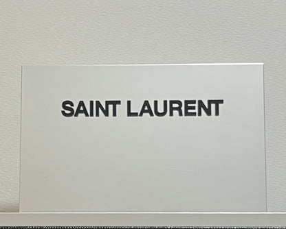 SAINT LAURENT-Retail Counter Top Display-Mirrored-L Shaped-Raised Lettering-RARE