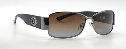 Christian Dior Flavour 5 Gunmetal Rectangle Vintage Sunglasses Brown-Blue Gradient Lenses-Unworn