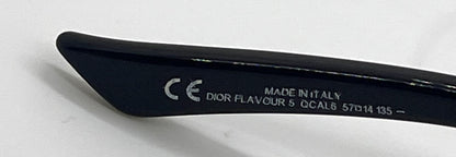 Christian Dior Flavour 5 Gunmetal Rectangle Vintage Sunglasses Brown-Blue Gradient Lenses-Unworn