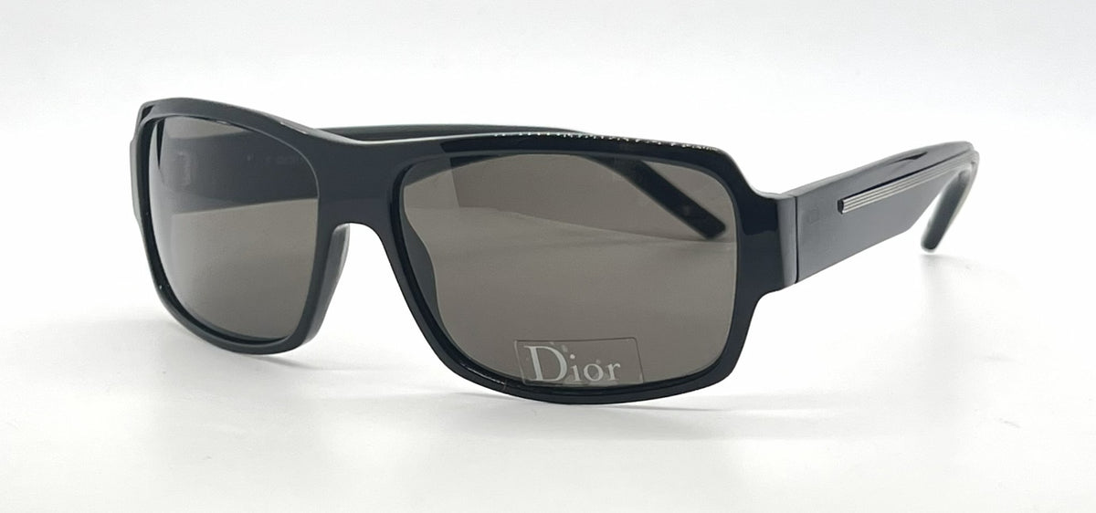 Christian Dior Dior Homme BLACKTIE103S Rectangle Black Sunglasses Brown Lenses-Unworn
