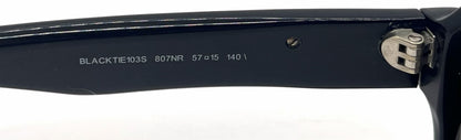 Christian Dior Dior Homme BLACKTIE103S Rectangle Black Sunglasses Brown Lenses-Unworn