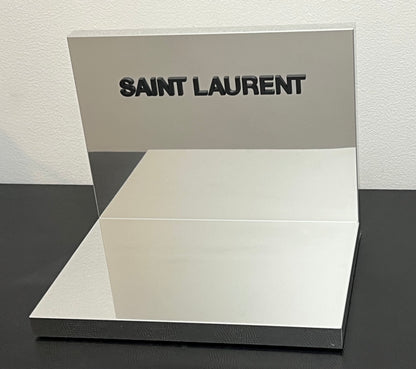 SAINT LAURENT-Retail Counter Top Display-Mirrored-L Shaped-Raised Lettering-RARE