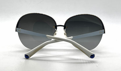 Christian Dior DiorSuperbe Semi-Rimless Blue-Gold Titanium Sunglasses Grey Gradient Lenses